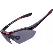 Rockbros Okulary rowerowe Rockbros 10141 fotochromowe UV400 - czerwone