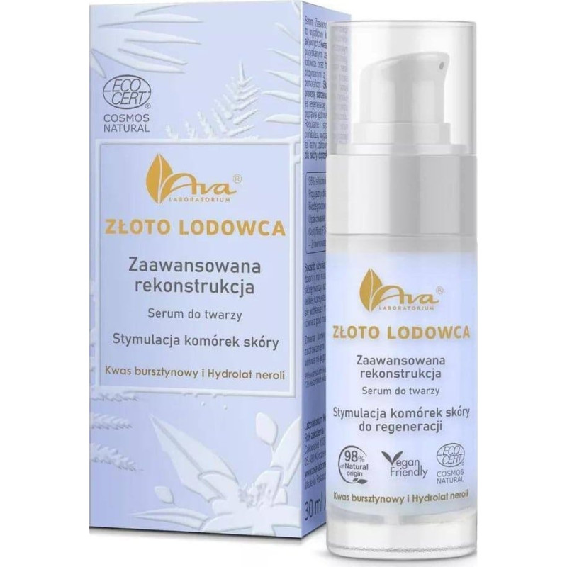 AVA Złoto lodowca - Serum do twarzy - Zaawansowana rekonstrukcja Złoto Lodowca, 30 ml