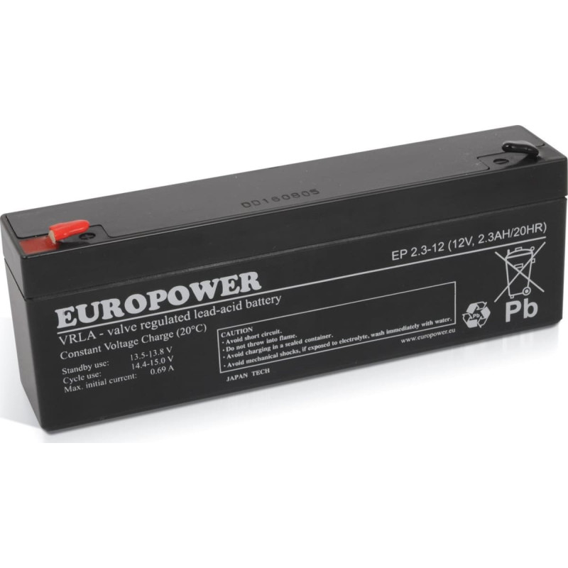 Europower Akumulator 12V 2.3Ah AGM Europower EP2.3-12