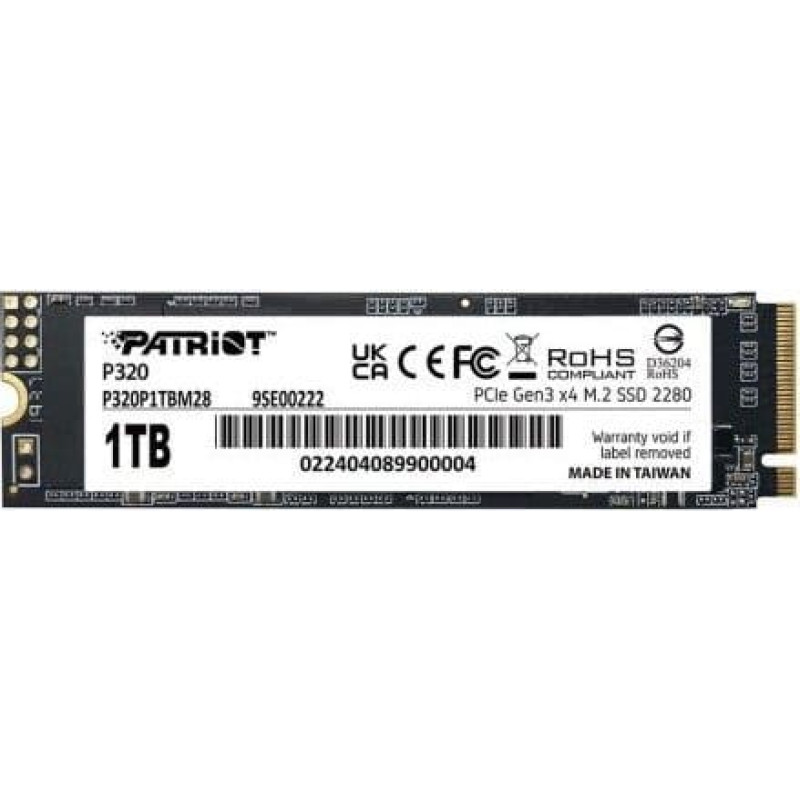 Patriot P320 1 TB (PCIe 3.0 x4, NVMe 1.3, M.2 2280)