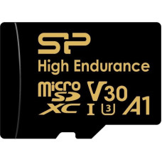 Silicon Power Karta Silicon Power Karta pamięci Silicon Power microSDXC High Endurance Golden Series 128GB V30 UHS-1 U3 A1 4K UHD + adapter