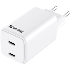 Sandberg Ładowarka Sandberg AC Charger Dual USB-C PD65W EU