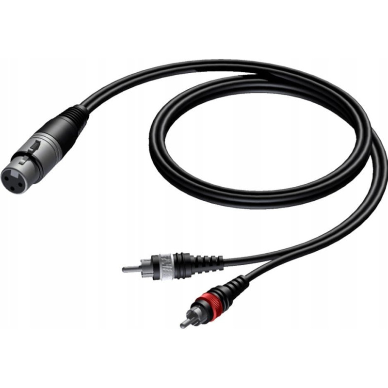 Procab Kabel Procab PROCAB CAB704/3 XLR żeński do 2 x RCA/Cinch męski 3 m