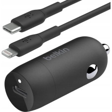 Belkin Ładowarka Belkin Belkin USB-C Car Charger  30W PD 1m Lightning-Cab.CCA004bt1MBK-B5