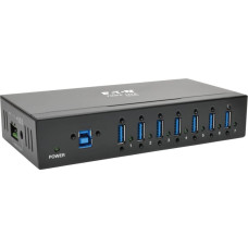 Eaton HUB USB Eaton Eaton Tripp Lite series 7-Port USB 3.0 Hub SuperSpeed with Dedicated 2A USB Charging iPad Tablet Metal - Hub - 7 x SuperSpeed USB 3.0 - an DIN-Schiene montierbar, wandmontierbar