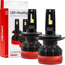 Amio Żarówki samochodowe led seria x3 h4/h19 6500k canbus amio-02979