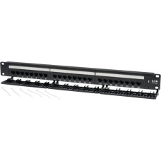 Eaton Terminal sieciowy Eaton Eaton Tripp Lite Series 24-Port Cat6 Cat5 Patch Panel Rackmount 110 Punch Down RJ45 Ethernet 1URM - Patch Panel - CAT 6 - 1U - 48.3 cm (19