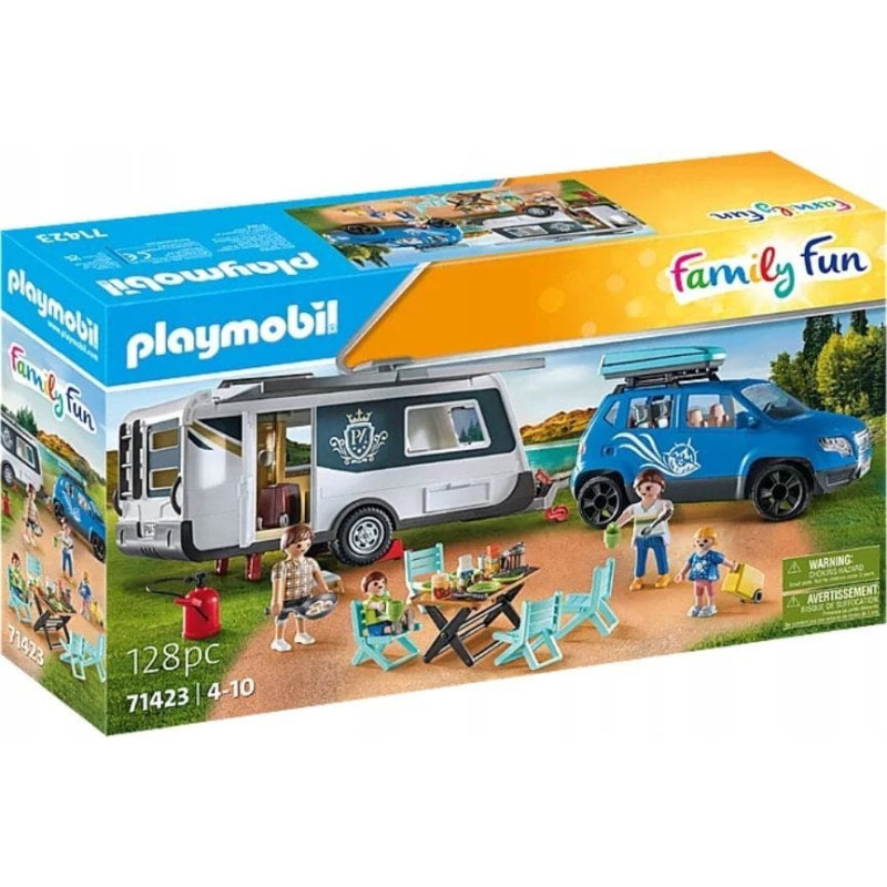 Playmobil Zestaw z figurkami Family Fun 71423 Samochód z przyczepą kempingową