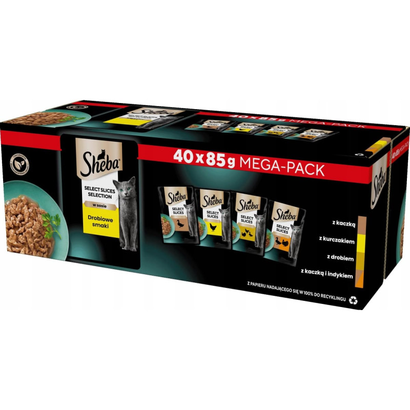 Sheba SHEBA Selection Select Slices Drobiowe Smaki 85g