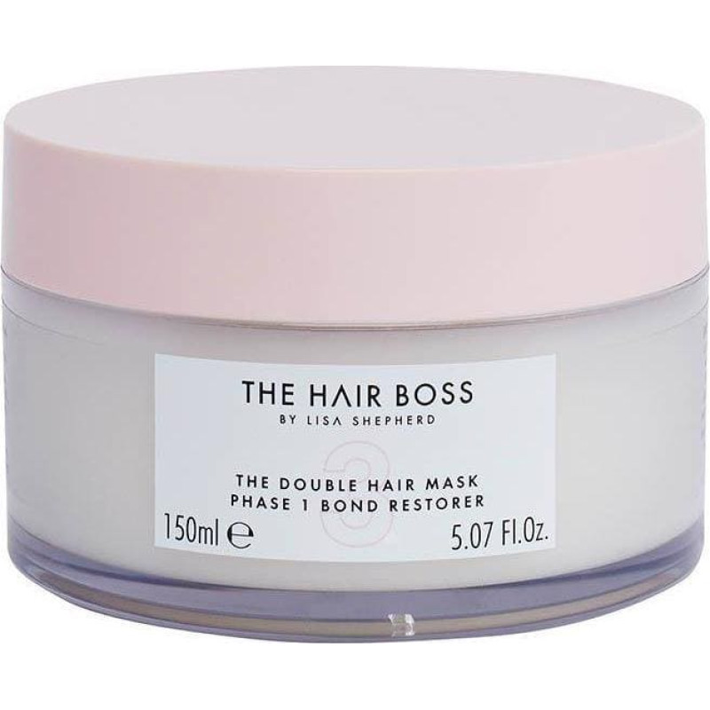 The Hair Boss THE HAIR BOSS_SET By Lisa Shepherd The Double Hair Mask Phase 1 i 2 keratynowe maski nawilżające odbudowujące strukturę włosa 2x150ml