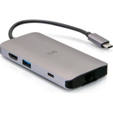 C2G Stacja/replikator C2G C2G USB-C(r) Mini Dock with HDMI, 2x USB-A, Ethernet, SD Card Reader, and USB-C Power Delivery up to 100W - 4K 30Hz - Dockingstation - USB-C / Thunderbolt 3 - HDMI - 1GbE