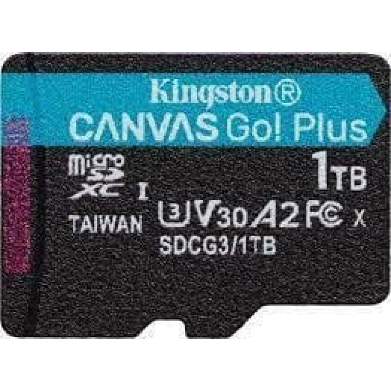 Kingston Canvas Go! Plus 1 TB microSDXC (schwarz, UHS-I U3, Class 10, V30, A2)