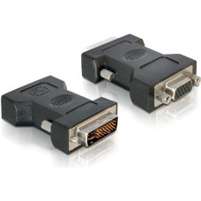 Delock Adapter DVI 24+5 Stecker > VGA Buchse (schwarz)