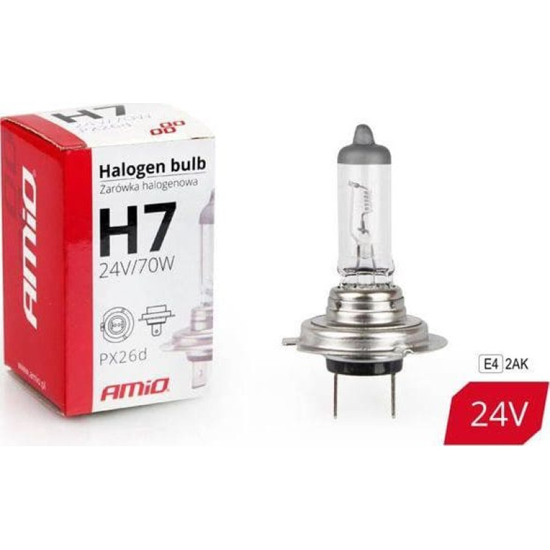 Amio Żarówka halogenowa H7 24V 70W filtr UV (E4)