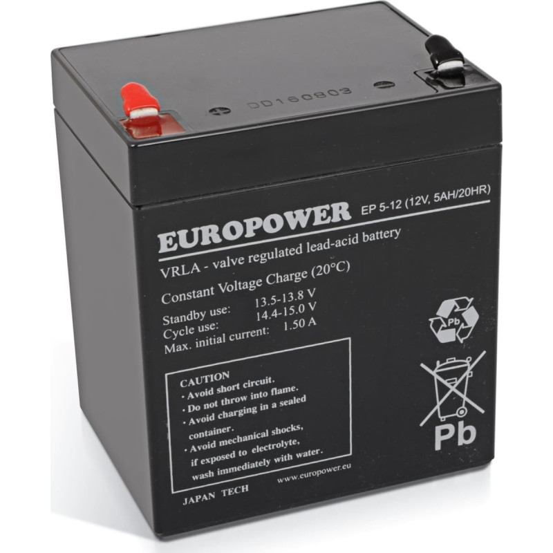 Europower Akumulator 12V 5Ah AGM Europower EP5-12