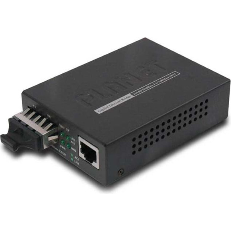 Planet GT-802 network media converter 1000 Mbit/s 850 nm Black