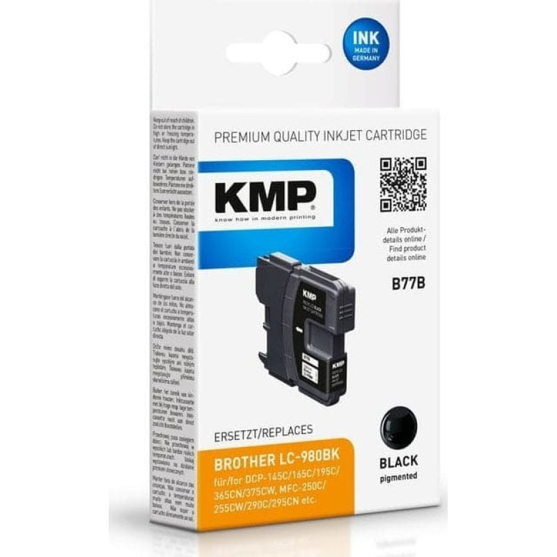 KMP Tusz KMP KMP B77B ink cartridge black compatible w. Brother LC-980 BK