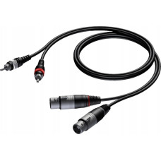 Procab Kabel Procab Procab CAB705/3 2 x XLR female - 2 x RCA/Cinch male 3 meter