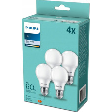 Philips Philips LED Lamp E27 4-Pack 60W 4000K