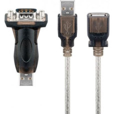 Goobay Adapter USB Goobay USB szeregowych RS232 mini, Przezroczysty - Długość kabla 1.5 m