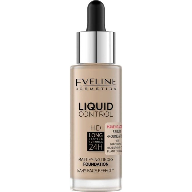 Eveline Eveline Liquid Control HD Podkład do twarzy z dropperem nr 035 Natural Beige  32ml