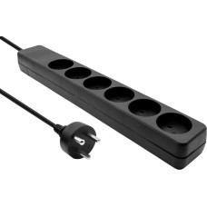 Proxtend Danish IT Power Strip 6-way 6 gniazd 5 m czarna