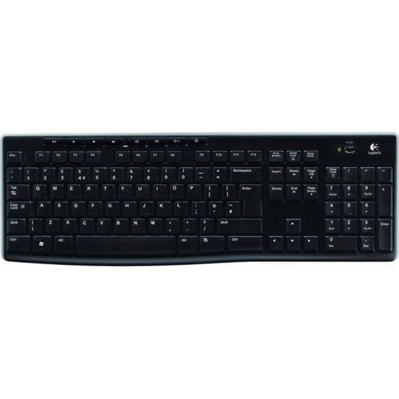 Logitech Klawiatura Logitech K270 Bezprzewodowa Czarna UK (920003738)