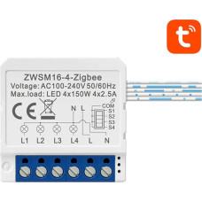 Avatto Inteligentny przełącznik dopuszkowy ZigBee Avatto ZWSM16-W4 TUYA