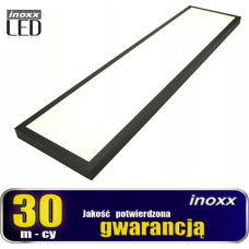 Nvox Lampa sufitowa Nvox Panel led sufitowy 120x30 48w lampa slim kaseton 6000k zimny+ ramka natynkowa czarna