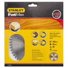 Stanley Piła tarczowa z węglikiem TCT/HM FATMAX 160x20mm 48zębów (STA15535)