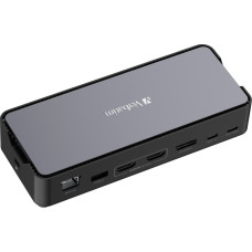 Verbatim USB-C Pro Docking Station CDS-15, 15 Port (aluminium/schwarz, HDMI, DP, RJ-45, USB-A, USB-C, SD, microSD, Audio)