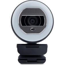 Terra Kamera internetowa Terra TERRA Webcam Halo mit LED-Lichtkranz (C1868pro) und Privatschieber Full-HD, Auto Focus, Stereo Mic, Privacy Slider