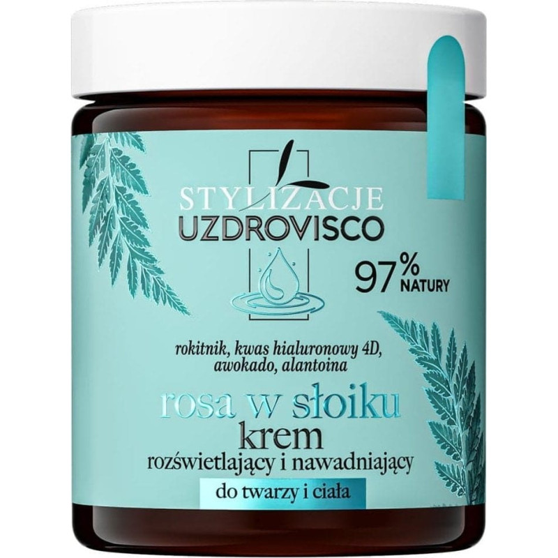 Uzdrovisco Uzdrovisco Stylizacje Krem Rozświetlający I Nawadniający Do Twarzy I Ciała Rosa W Słoiku 170Ml