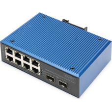 Digitus Switch Digitus DIGITUS Industrial 8+2-Port Fast Ethernet PoE Switch 8 Port PoE FE RJ45 2 GE SFP Ports