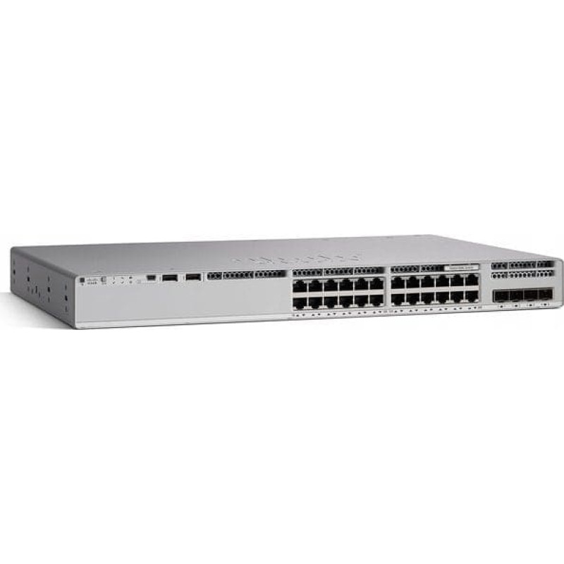 Cisco Switch Cisco Cisco C9200L-24PXG-4X-E łącza sieciowe Zarządzany L3 Obsługa PoE Szary