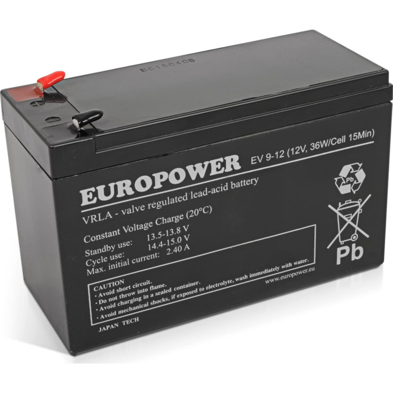 Europower Akumulator 12V 9Ah AGM Europower EV9-12