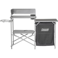 Coleman Camping-Tisch Cooking Stand 2199743 (grau, mit Textilschrank)