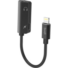 Budi Adapter USB Budi Lightning - Jack 3.5mm + Lightning Czarny  (137)