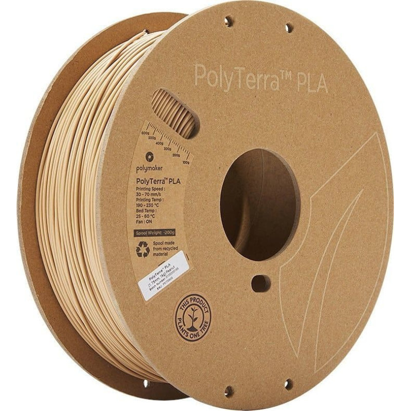 Poly Filament Polymaker PolyTerra PLA 1,75mm, 1kg - Peanut}