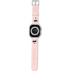 Karl Lagerfeld Pasek Karl Lagerfeld KLAWMSLKCNP Apple Watch 4/5/6/7/SE/8/9 40/41mm strap 3D Rubber Karl&Choupette Heads różowy/pink