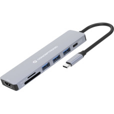 Conceptronic Adapter AV Conceptronic CONCEPTRONIC Dock USB-C->HDMI,USB3.0,100WPD  7-in-1 0.25m gr