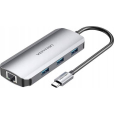 Vention Adapter USB Vention Vention USB-C do HDMI, 3x USB 3.0, Ethernet RJ45, PD, 15cm