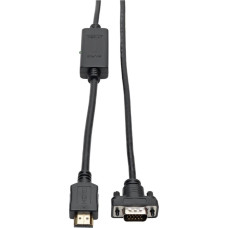 Eaton Kabel Eaton Eaton Tripp Lite Series HDMI to VGA Active Adapter Cable (HDMI to Low-Profile HD15 M/M), 10 ft. (3.1 m) - Adapterkabel - HDMI mannlich zu HD-15 (VGA) mannlich - 3.05 m - abgeschirmt - Schwarz - Daumenschrauben