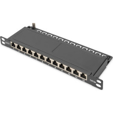 Digitus DIGITUS Cat.6A Slim Patchpanel,geschirmt,12-Port,0,5HE,10