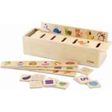 Viga Toys VIGA Drewniany Edukacyjny Sorter Gra Zwierzątka Owoce Warzywa