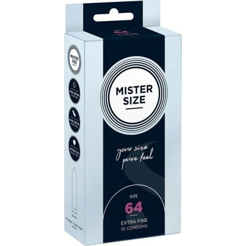 Mister Size Mister Size Condoms prezerwatywy dopasowane do rozmiaru 64mm 10szt.