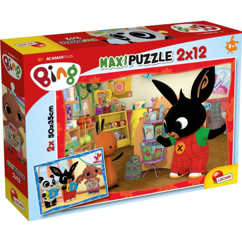 Lisciani Puzzle Maxi 2x12 elementów Bing Szkoła