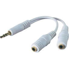 Belkin Kabel Belkin Jack 3.5mm - Jack 3.5mm x2 0.15m biały (F8V234EAWHTAPL)