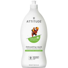 Attitude Attitude, Płyn do mycia naczyń, Zielone Jabłuszko i Bazylia (Green Apple i Basil), 700 ml