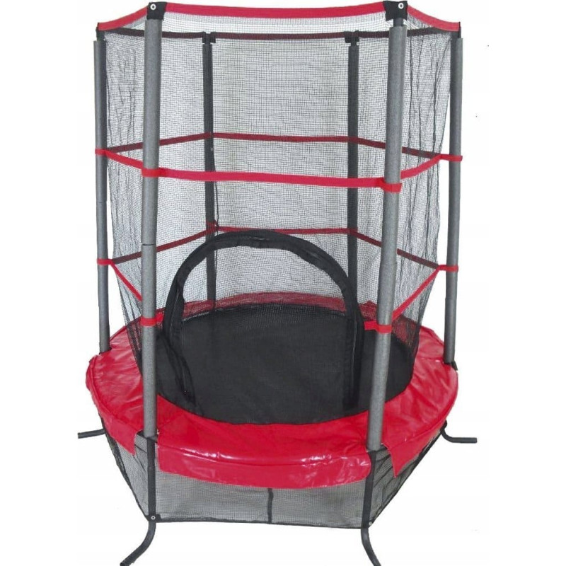 Noname Trampolina Trampolina Z Siatką Czarno-Czerwona o śr. 137 cm